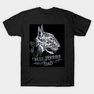 Bull Terrier Dad Portrait Loft and Spiritual Style T-Shirt